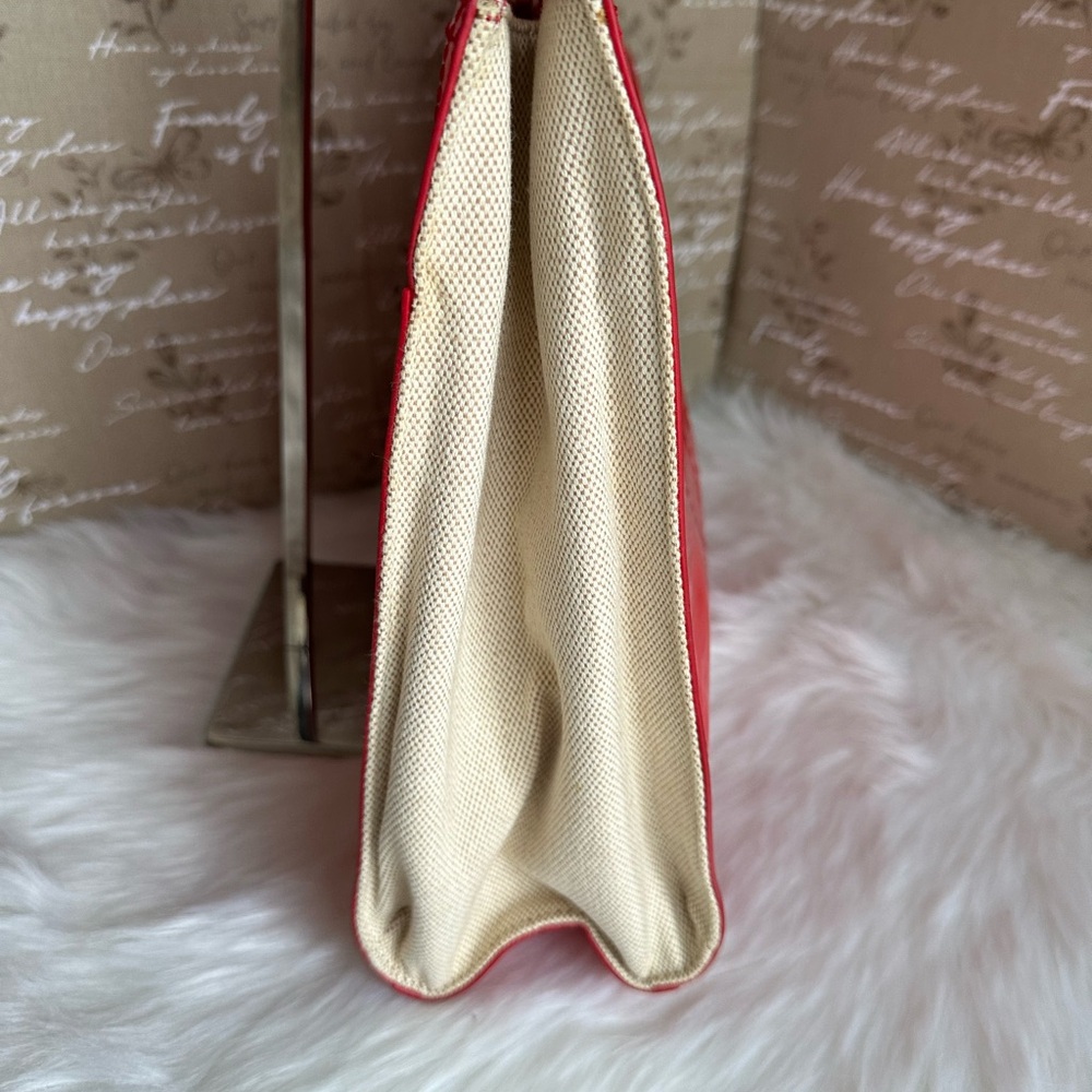 Red Patent Leather Tory Birch Tote Bag - Picture 2 of 9
